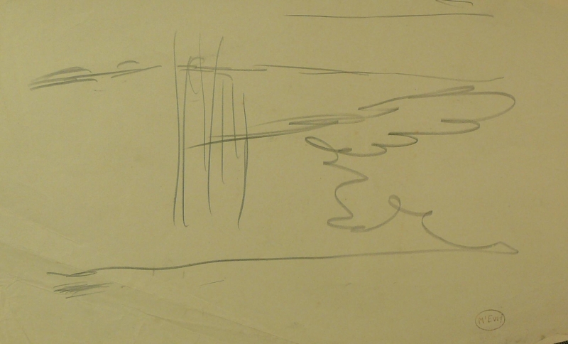 Pencil landscape WW1....DRA/387