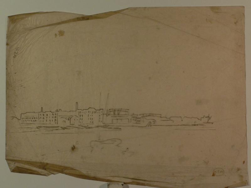 Thames industrial riverfont, tracing 1050